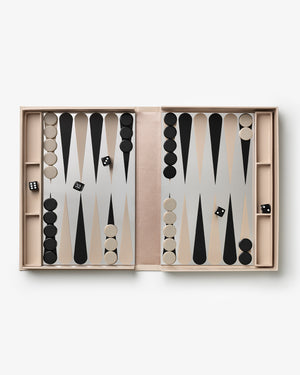 Art Of Backgammon Mirror, Beige/Clear