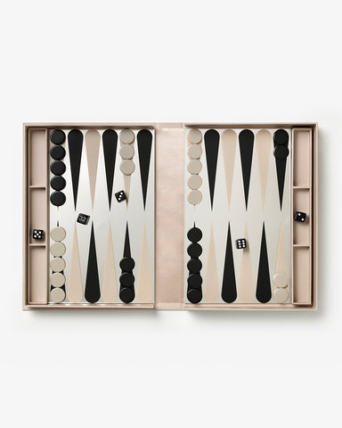 Art Backgammon Mirror Beige Clear