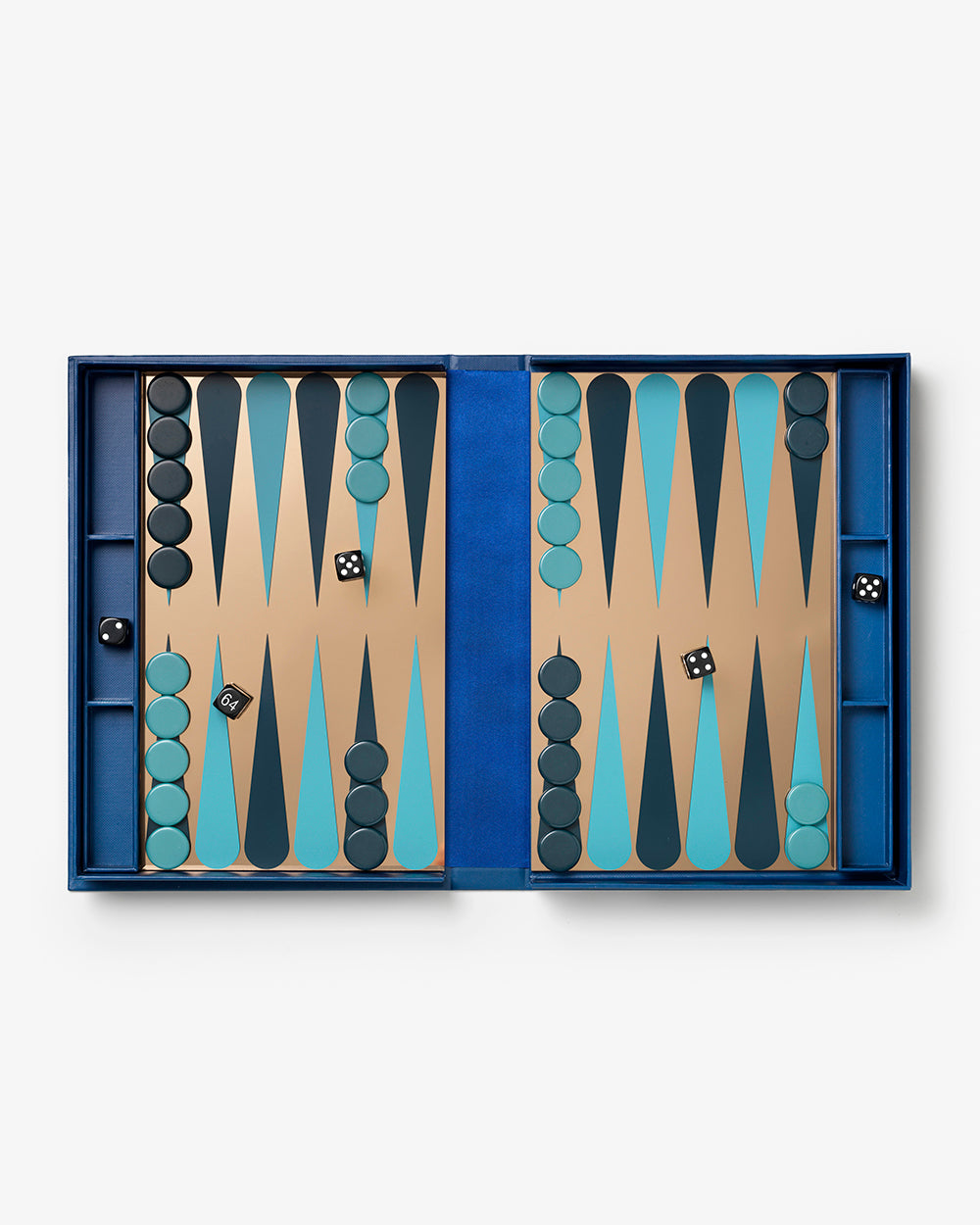 Art Of Backgammon Mirror, Dark Blue/Copper