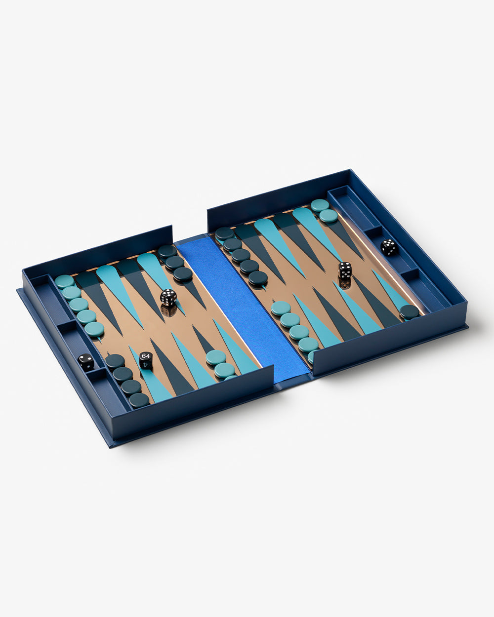 Art Of Backgammon Mirror, Dark Blue/Copper