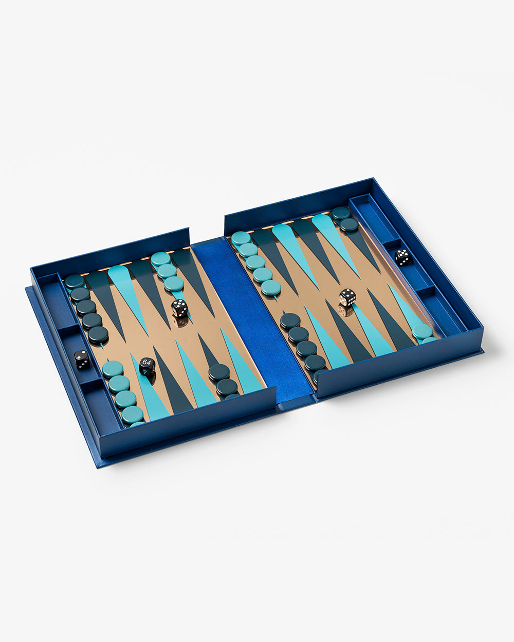 Art Of Backgammon Mirror, Dark Blue/Copper
