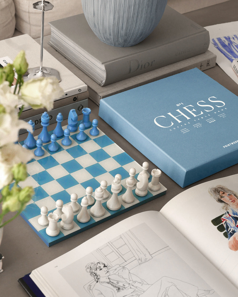 Chess, Dusty Blue