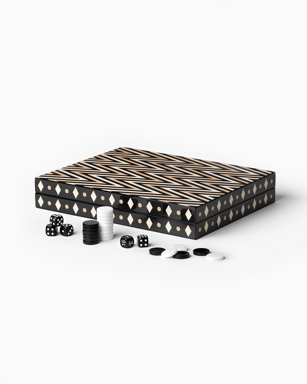 Lacquered Backgammon, Black
