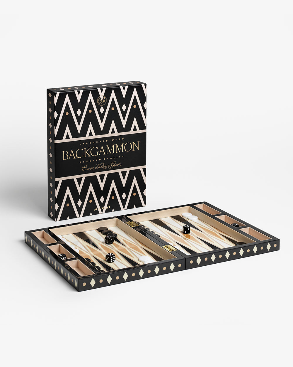 Lacquered Backgammon, Black