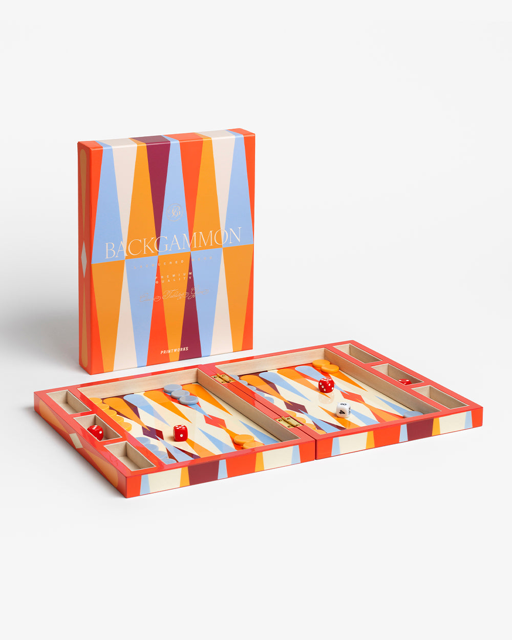 Lacquered Backgammon, Red