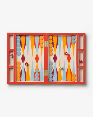 Lacquered Backgammon, Red