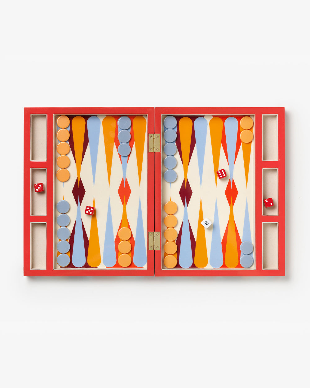 Lacquered Backgammon, Red
