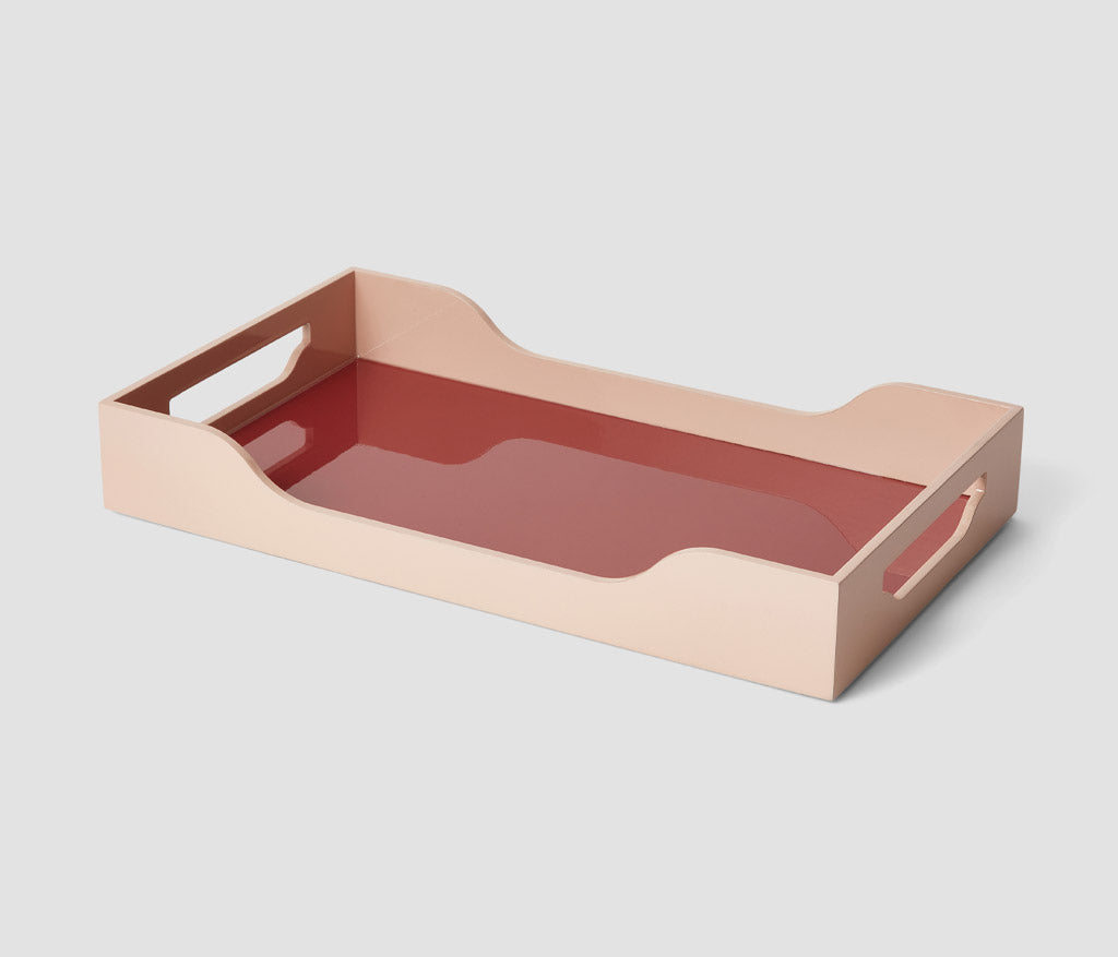 Lacquered Tray - Pink, M