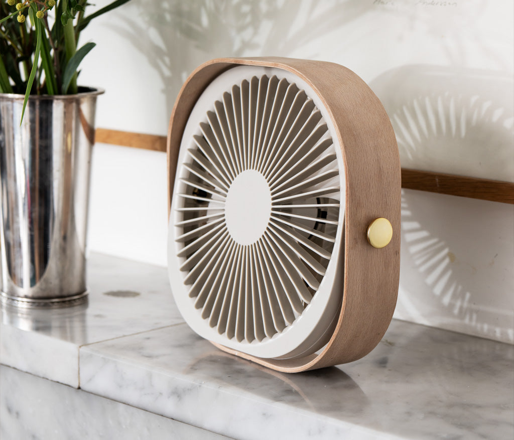 Portable Fan Fantastic Wood Beige Printworks portable-fan-fantastic-wood-beige-printworks