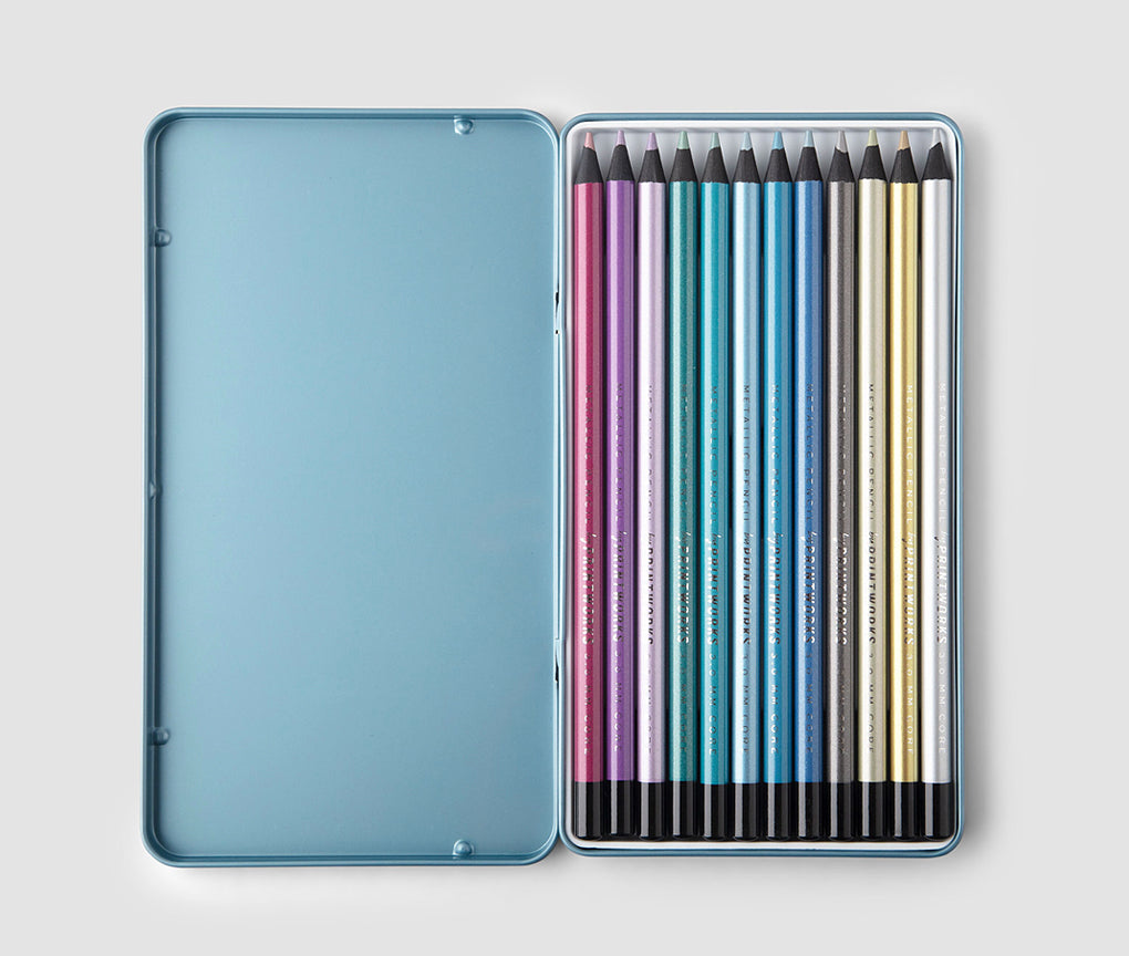12 crayons de couleur - Metallic