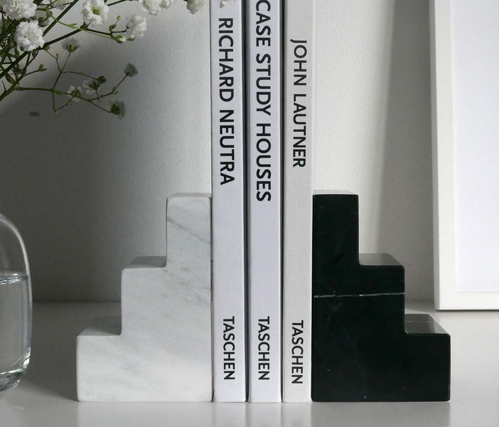 Serre-livres Stair Cube - Marbre